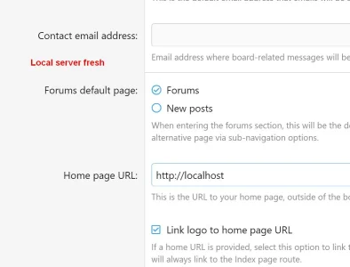 Basic options - XenForo - Admin control panel - localhost.webp